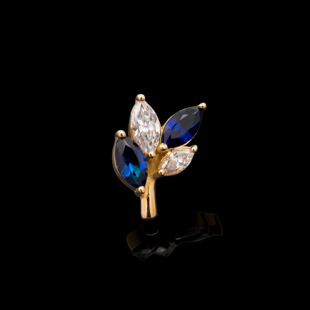 Valenza - 18kt Gold Threadless End | Body Jewelry | Wiccan Center