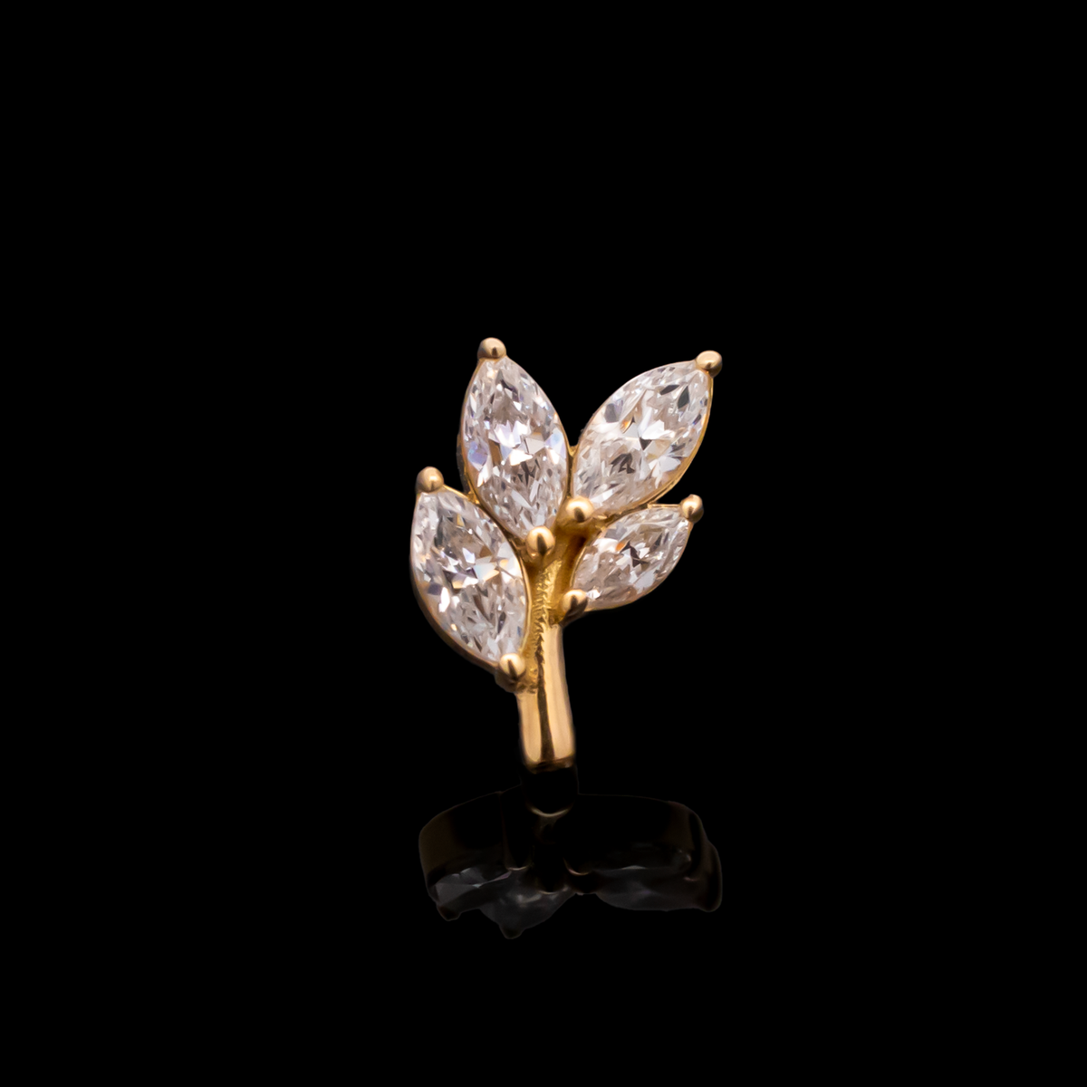 Valenza - 18kt Gold Threadless End | Body Jewelry | Wiccan Center