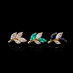 Valenza - 18kt Gold Threadless End | Body Jewelry | Wiccan Center