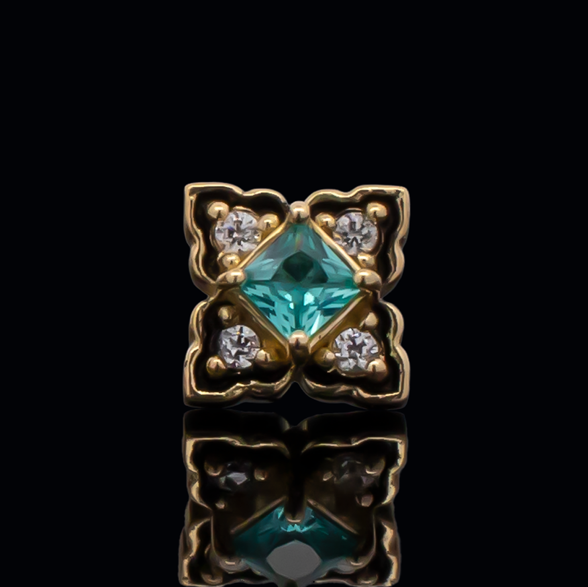 Asher - 18kt Gold Threadless End | Body Jewelry | Wiccan Center