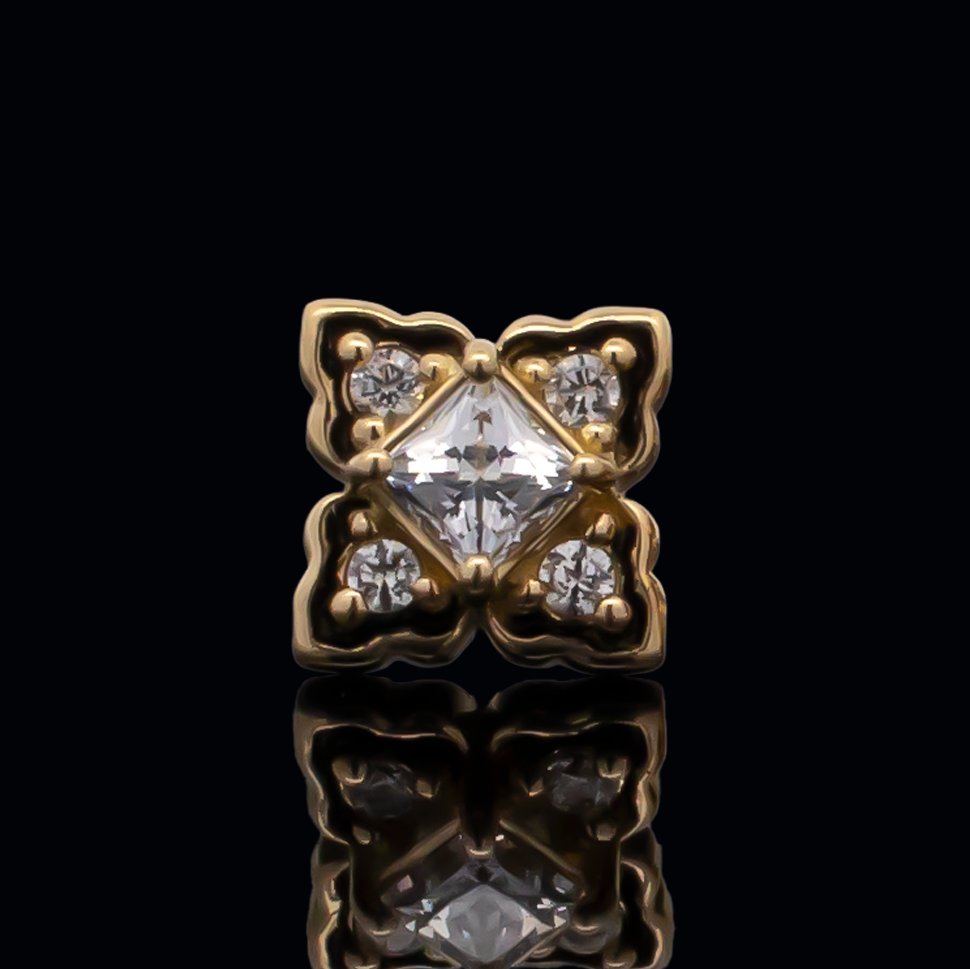 Asher - 18kt Gold Threadless End | Body Jewelry | Wiccan Center