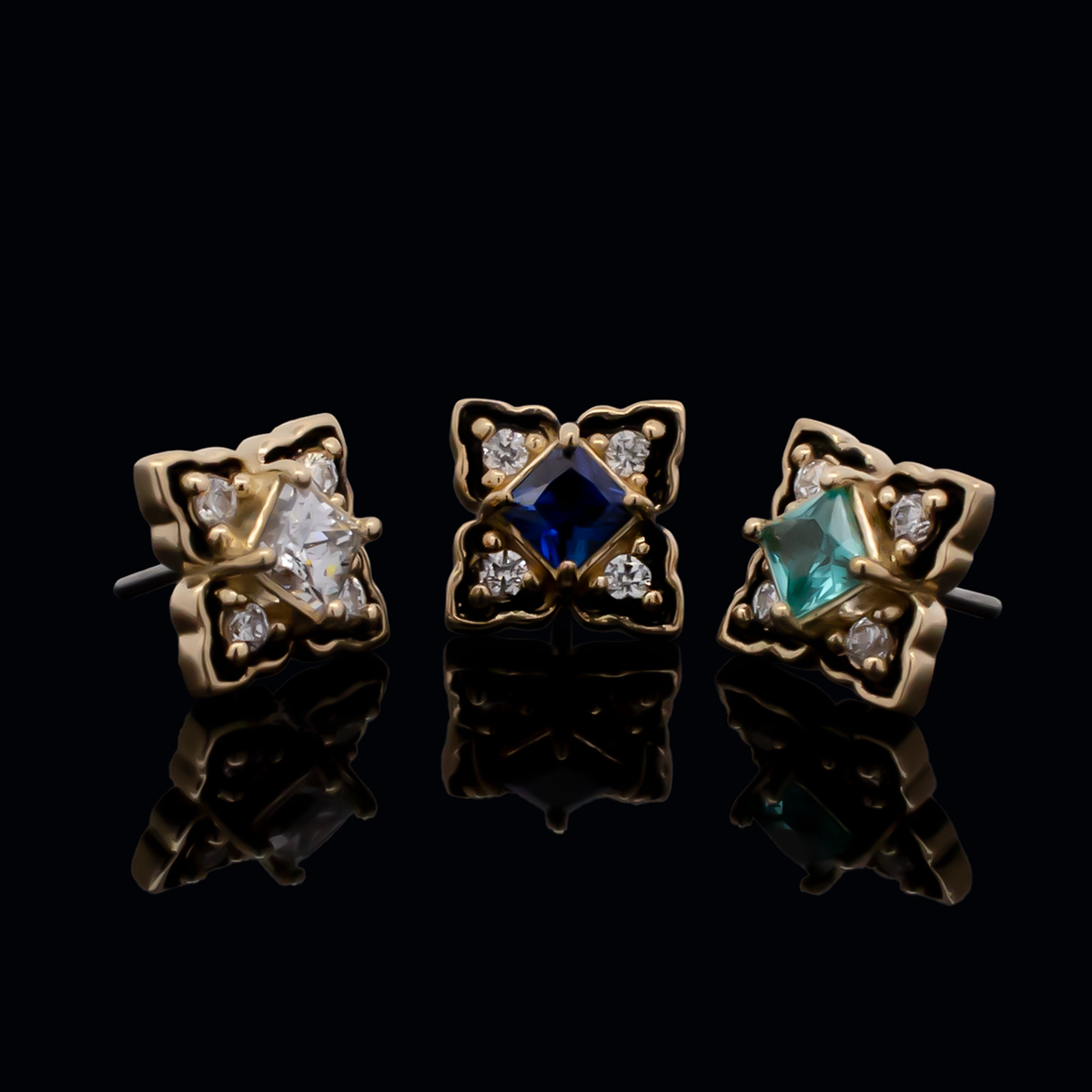 Asher - 18kt Gold Threadless End | Body Jewelry | Wiccan Center
