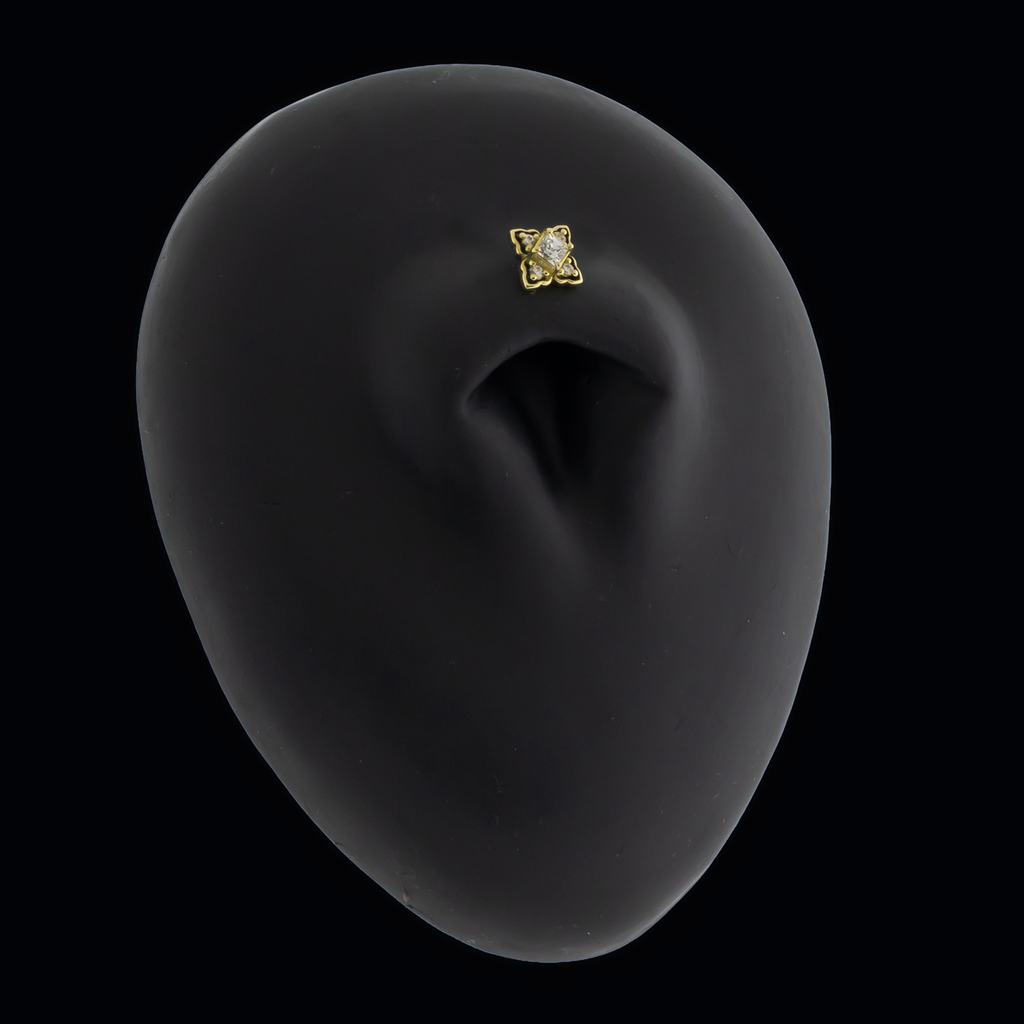 Asher - 18kt Gold Threadless End | Body Jewelry | Wiccan Center