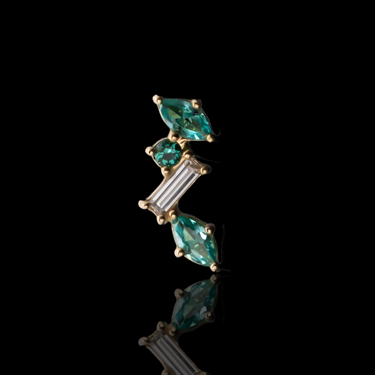 Ivy - 18kt Gold Threadless End | Body Jewelry | Wiccan Center