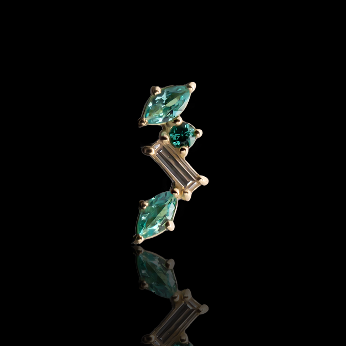 Ivy - 18kt Gold Threadless End | Body Jewelry | Wiccan Center