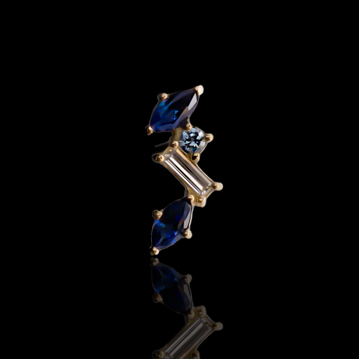 Ivy - 18kt Gold Threadless End | Body Jewelry | Wiccan Center