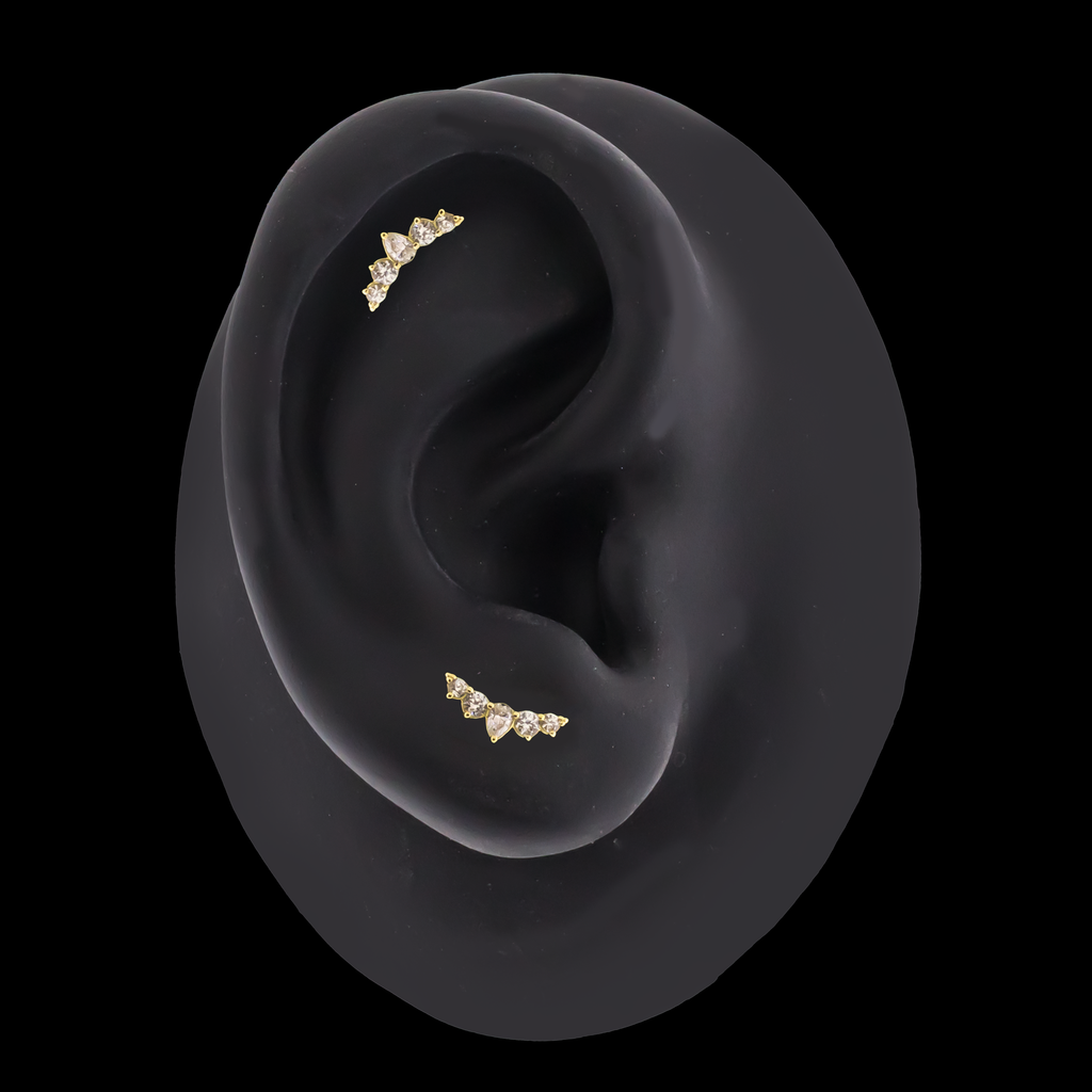 Levi - 18kt Gold Threadless End | Body Jewelry | Wiccan Center