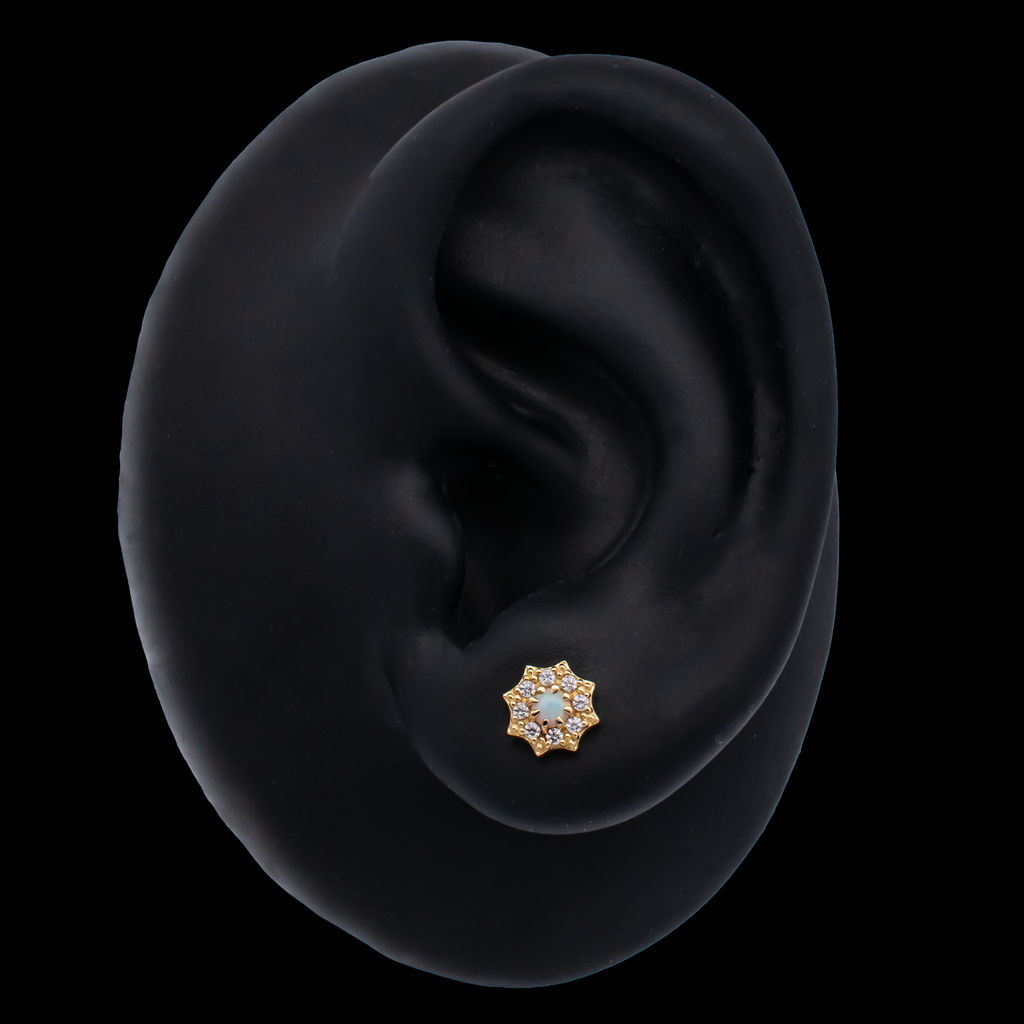 Solene - 18kt Gold Threadless End | Body Jewelry | Wiccan Center