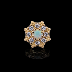 Solene - 18kt Gold Threadless End | Body Jewelry | Wiccan Center
