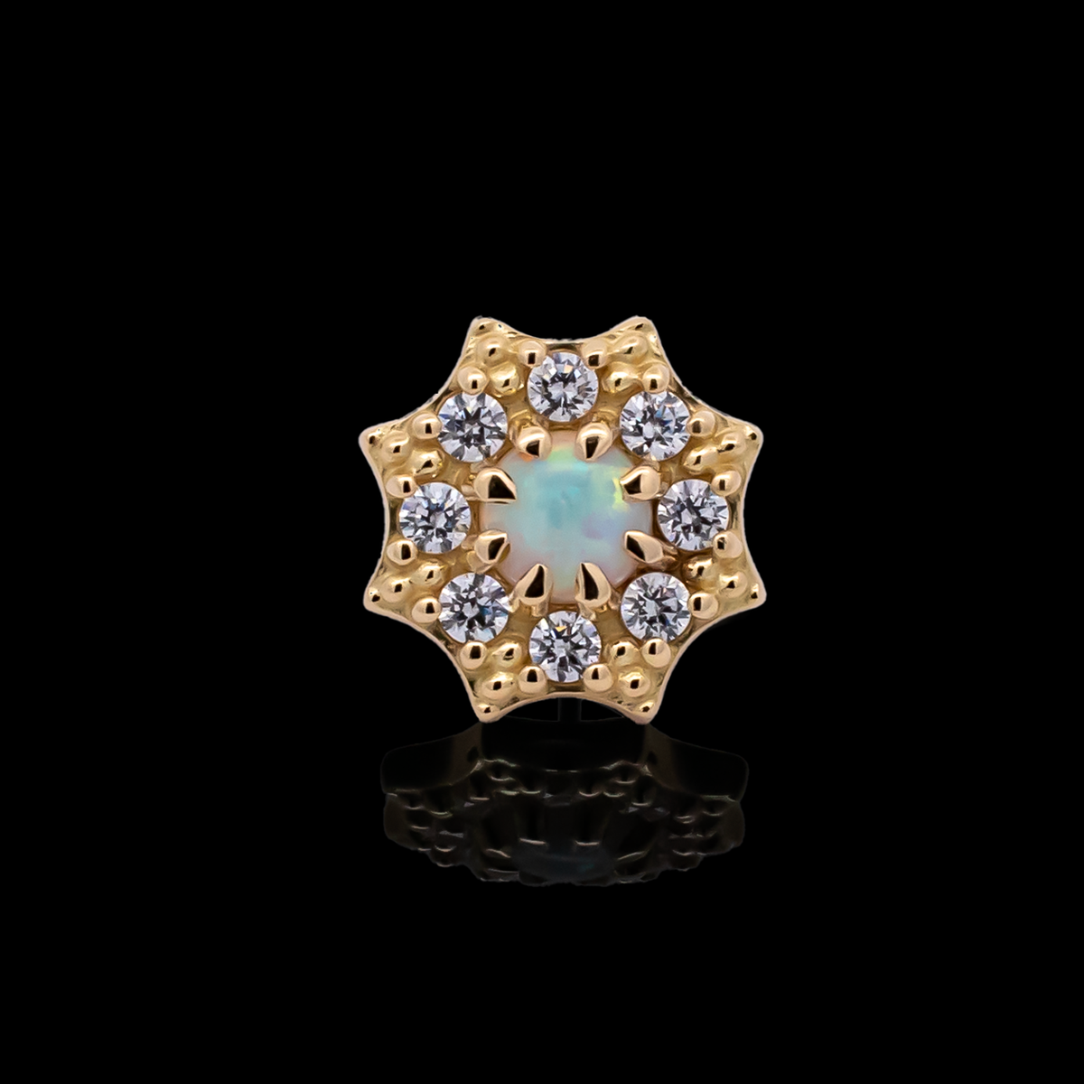 Solene - 18kt Gold Threadless End | Body Jewelry | Wiccan Center