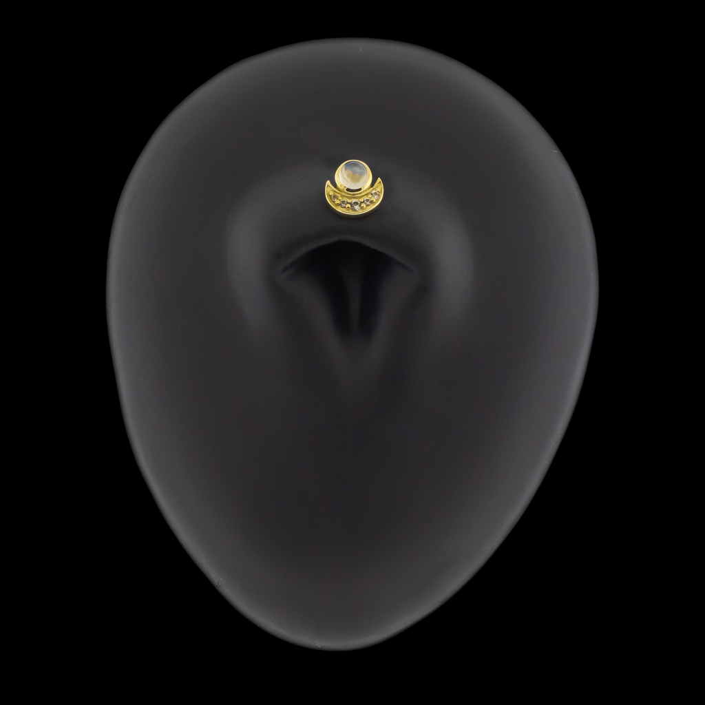 Sage - 18kt Gold Threadless End | Body Jewelry | Wiccan Center