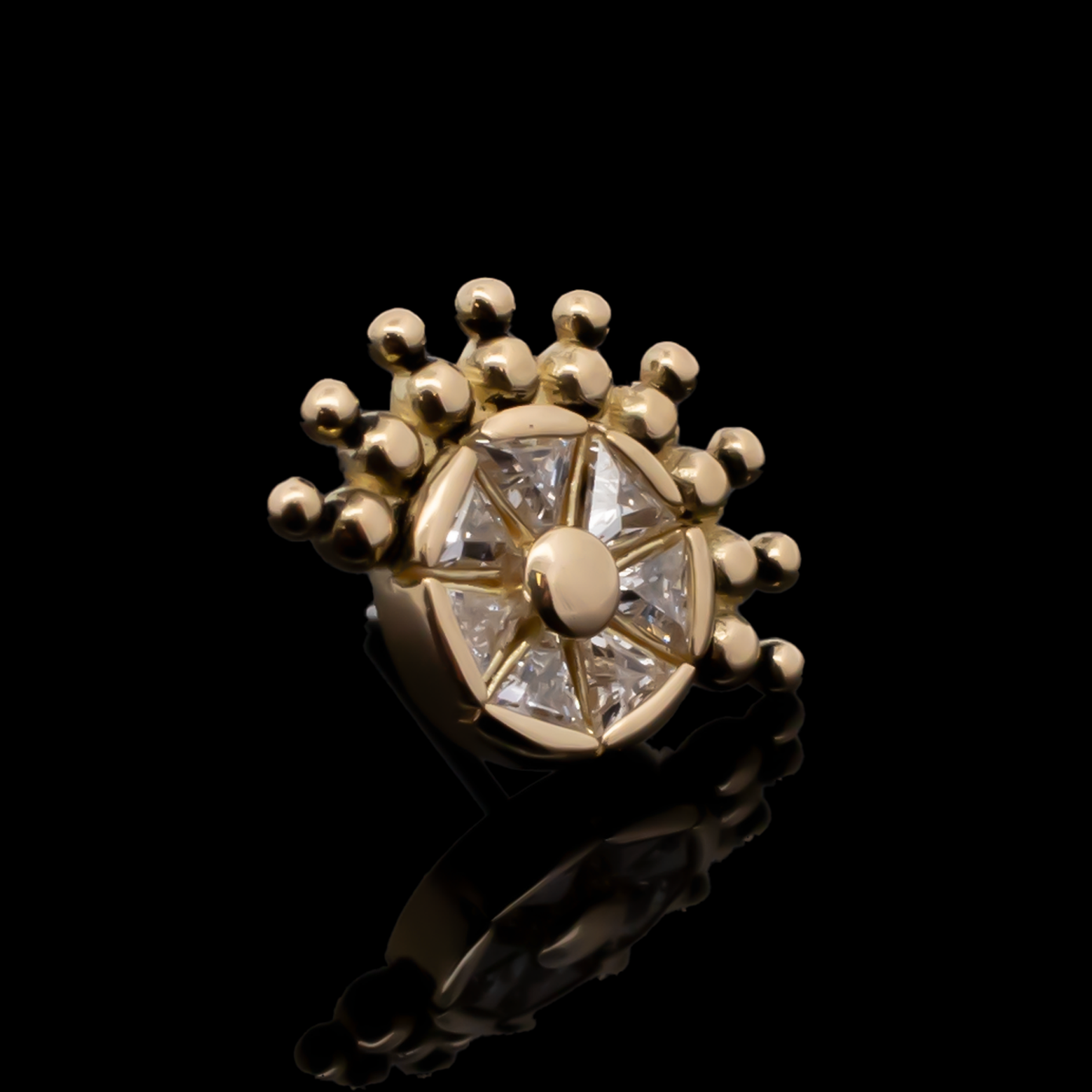 Skylar - 18kt Gold Threadless End | Body Jewelry | Wiccan Center