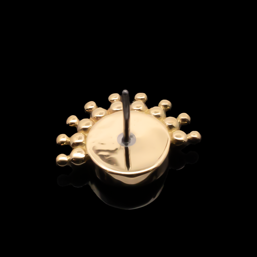 Skylar - 18kt Gold Threadless End | Body Jewelry | Wiccan Center