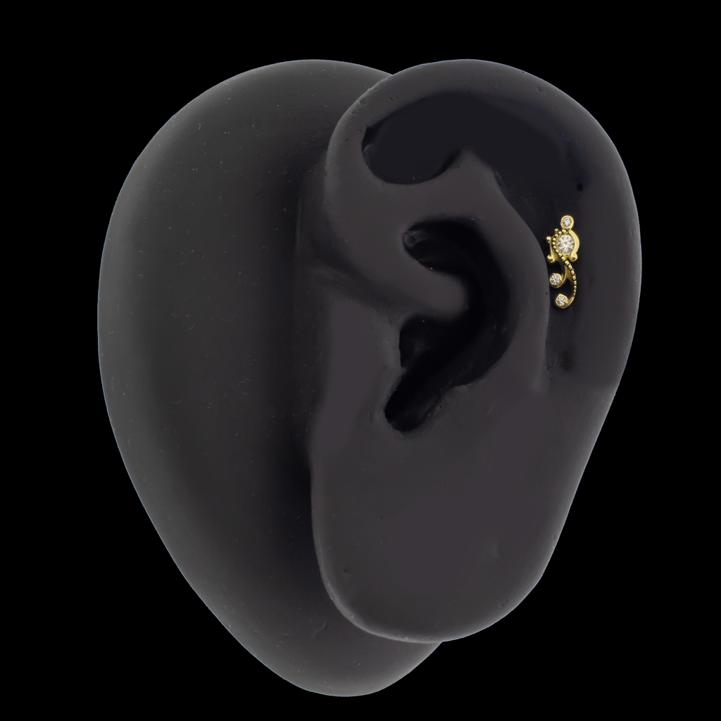 Eliana - 18kt Gold Threadless End | Body Jewelry | Wiccan Center