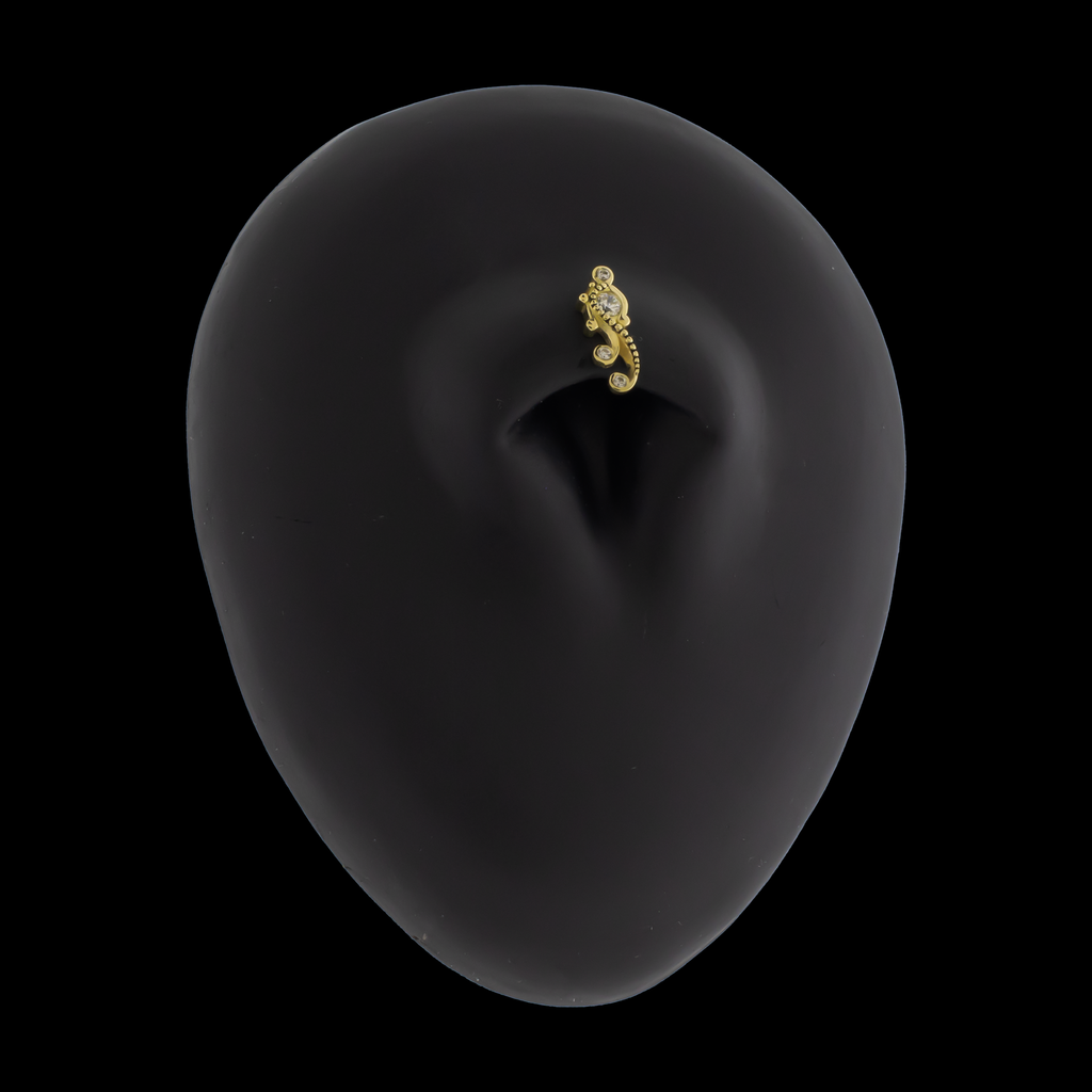 Eliana - 18kt Gold Threadless End | Body Jewelry | Wiccan Center