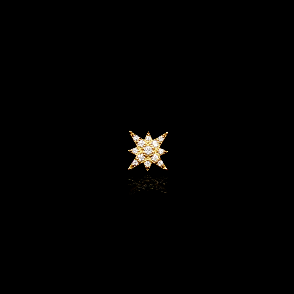 Everly - 18kt Gold Threadless End | Body Jewelry | Wiccan Center