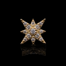 Everly - 18kt Gold Threadless End | Body Jewelry | Wiccan Center