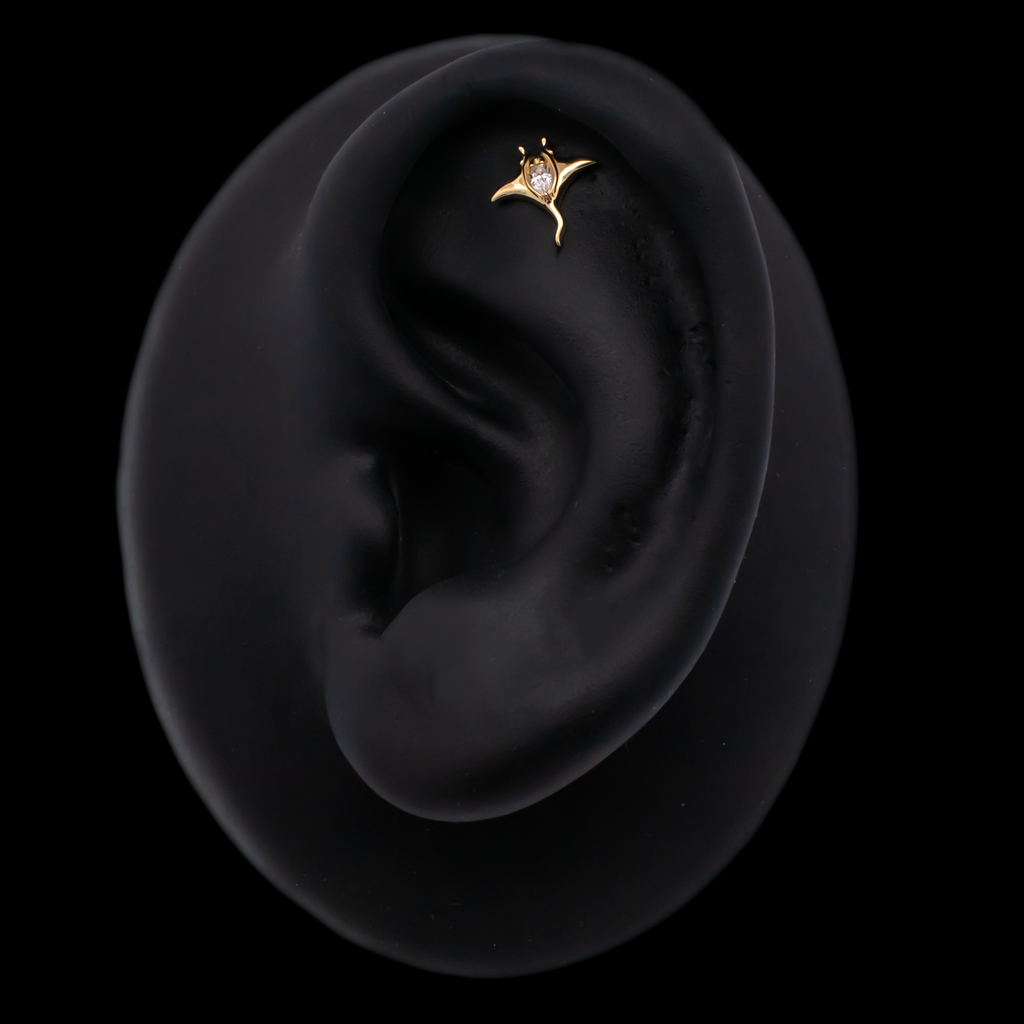 Mantara - 18kt Gold Threadless End | Body Jewelry | Wiccan Center