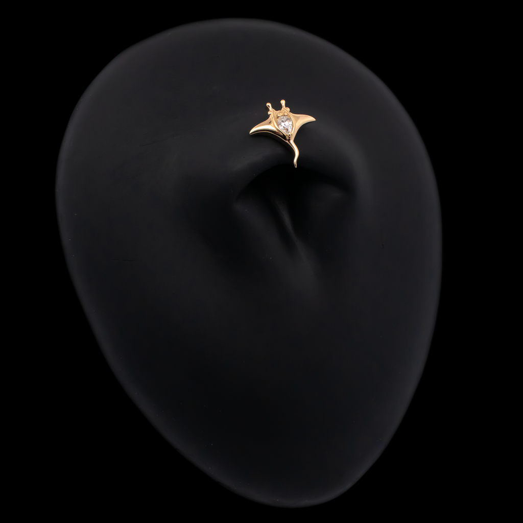 Mantara - 18kt Gold Threadless End | Body Jewelry | Wiccan Center