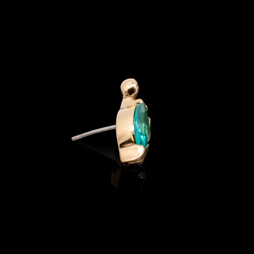 Isolara - 18kt Gold Threadless End | Body Jewelry | Wiccan Center