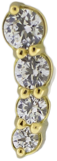 Seraphis - 14kt Gold Threadless End | Body Jewelry | Wiccan Center