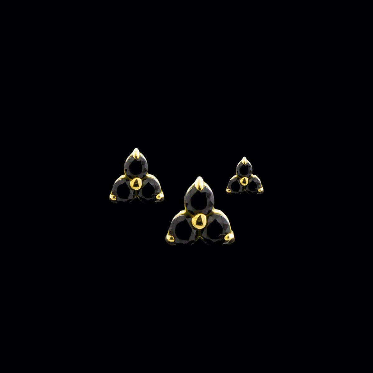 Trinity - 14KT Gold Threadless End | Body Jewelry | Wiccan Center