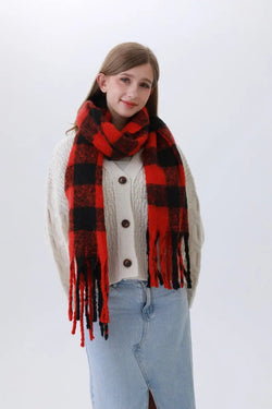 Classic Striped & Checkered Scarf – Timeless Fringe Elegance🧣✨ | Scarves | Wiccan Center