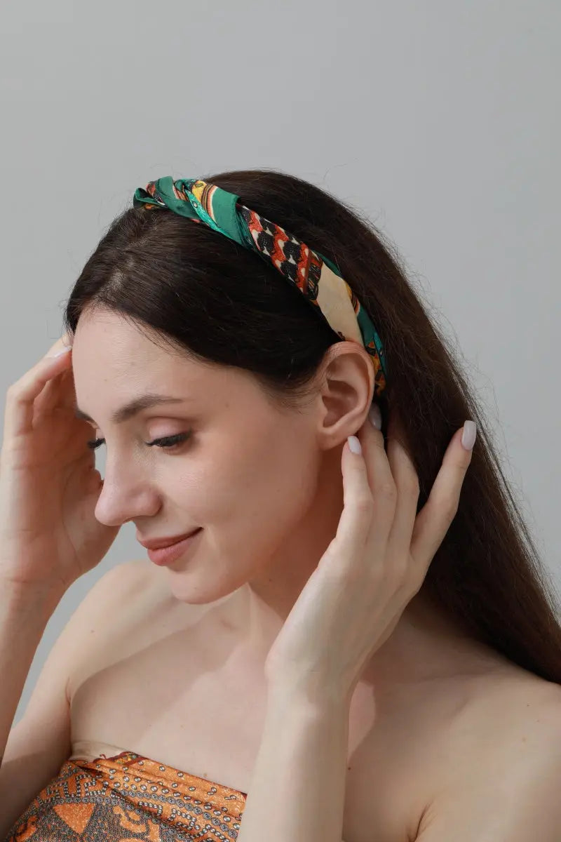 Vintage Patchwork Bandana – Luxe Silk Square Scarf 🌸✨ | Bandanas | Wiccan Center