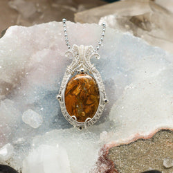Yellow Jasper Wire Wrap Pendant 2.25 Inch | Wire Wraps | Wiccan Center
