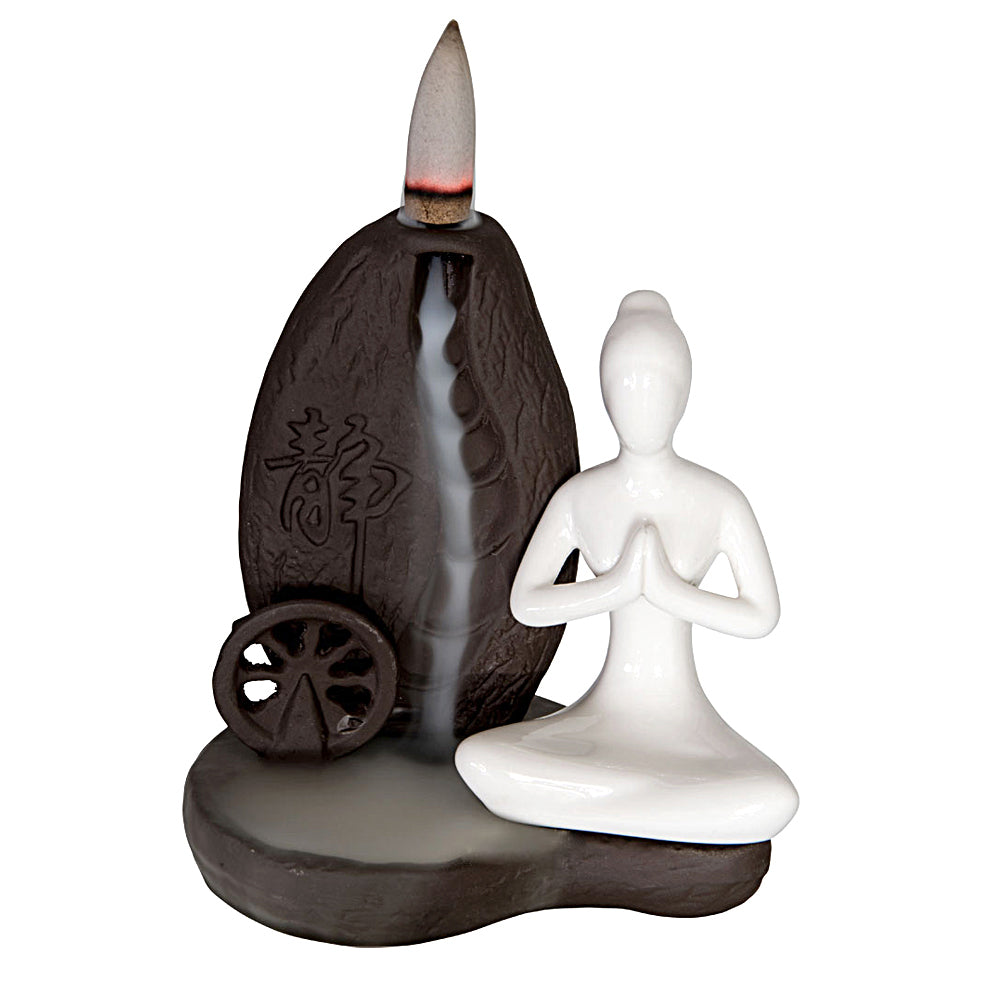 Yoga Ceramic Backflow Incense Burner | Incense Burner | Wiccan Center