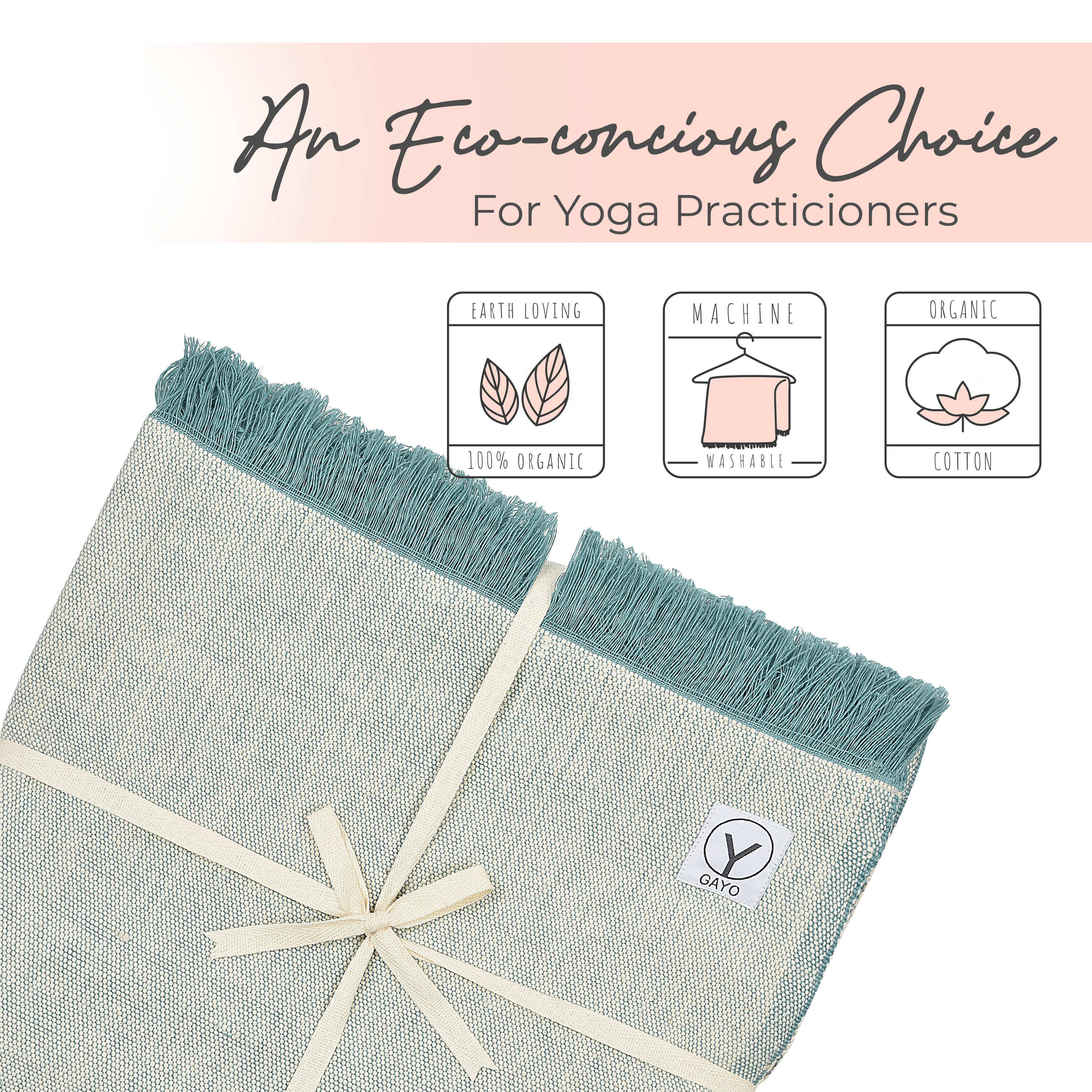 Organic Cotton Yoga Blanket | Yoga Organic Cotton Blanket | Wiccan Center