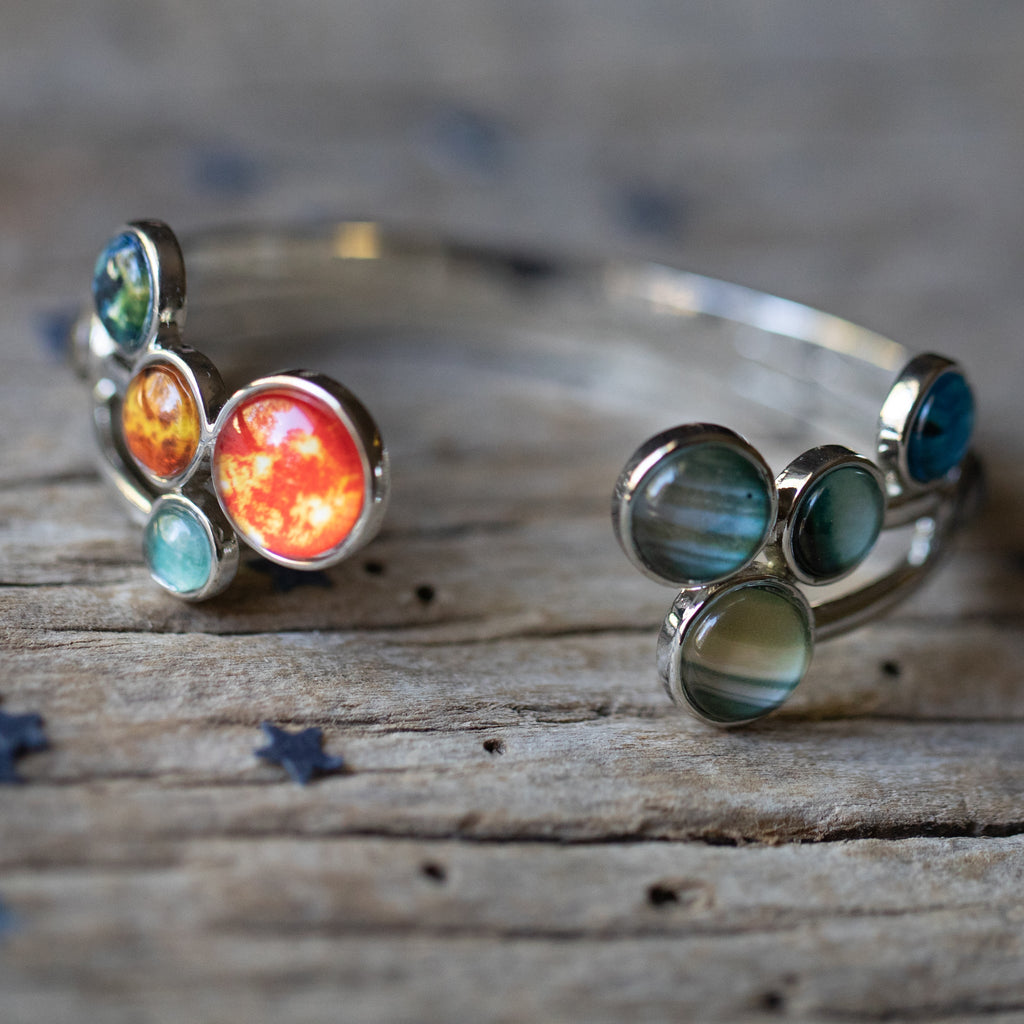 Open Solar System Cuff Bracelet | Bracelet | Wiccan Center