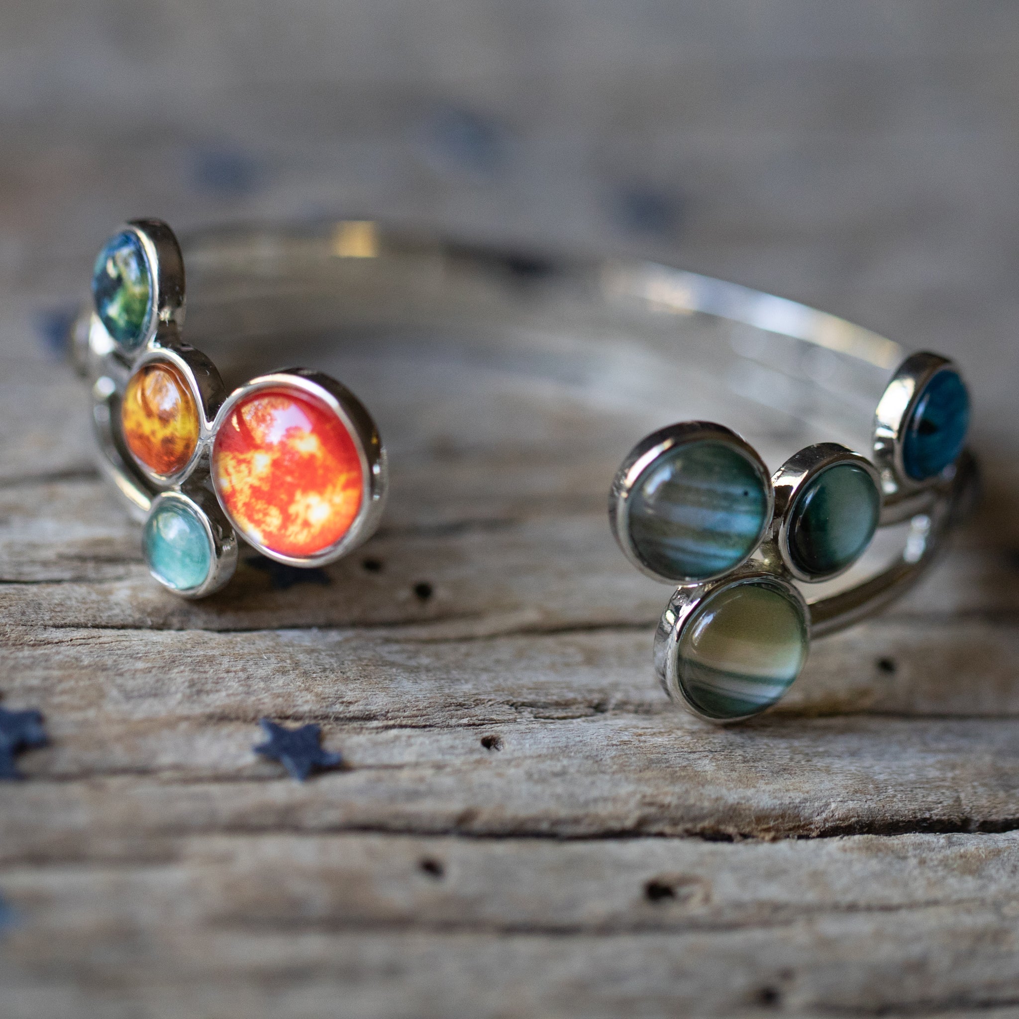 Open Solar System Cuff Bracelet | Bracelet | Wiccan Center