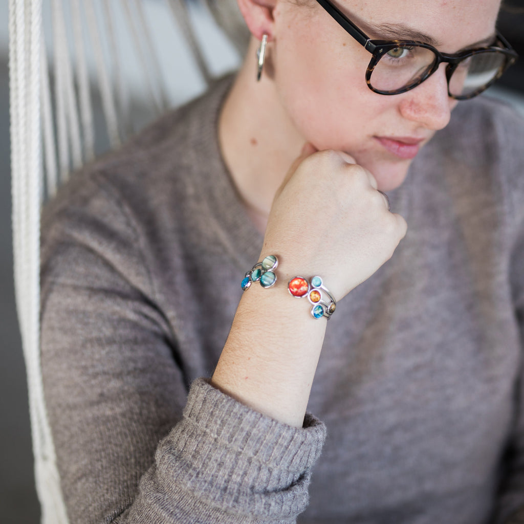 Open Solar System Cuff Bracelet | Bracelet | Wiccan Center