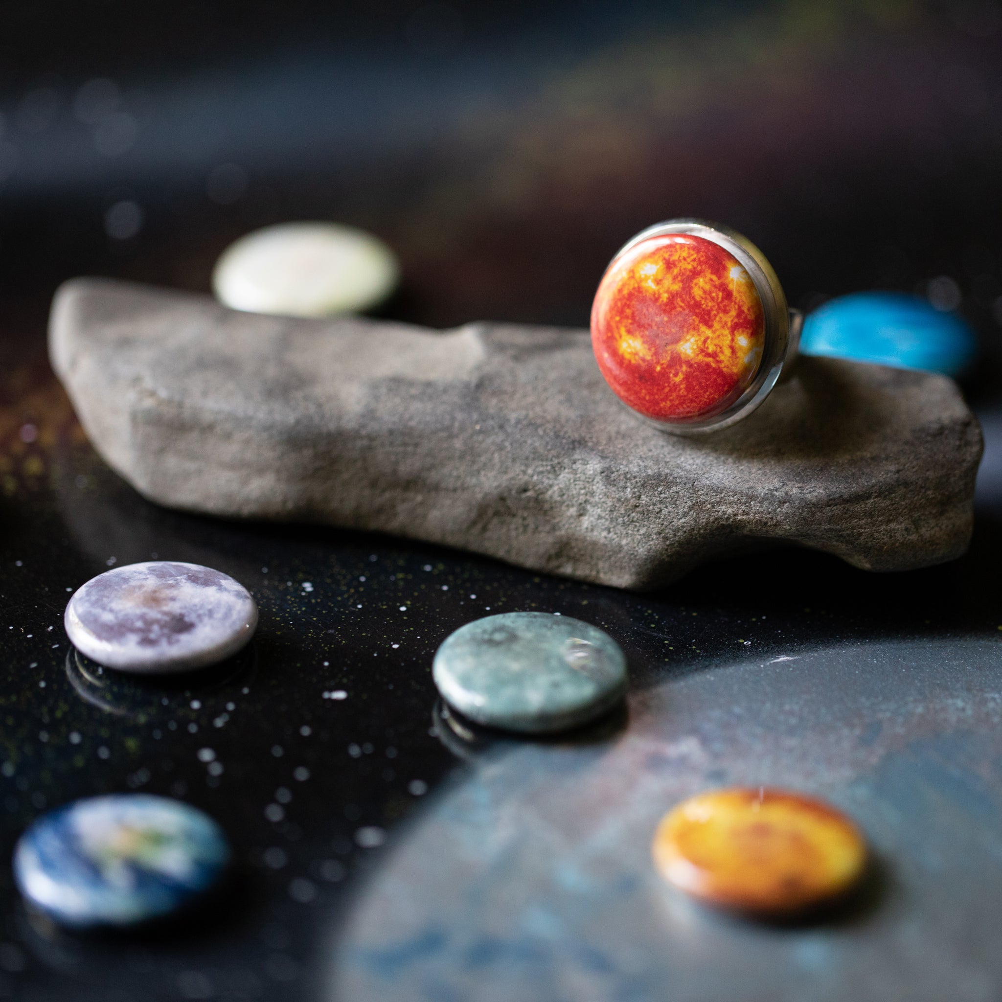 Interchangeable Solar System Ring | Ring | Wiccan Center