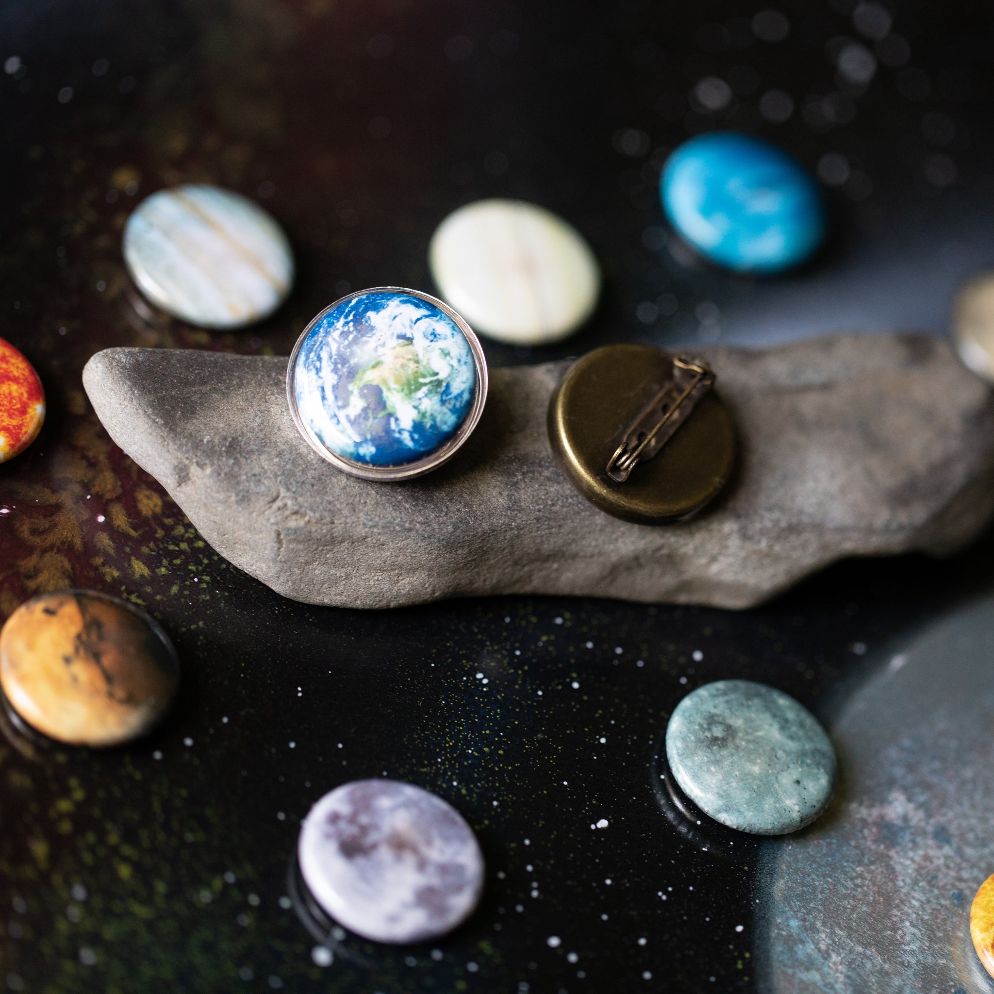 Interchangeable Solar System Lapel Pin | Boutonniere / Pin | Wiccan Center