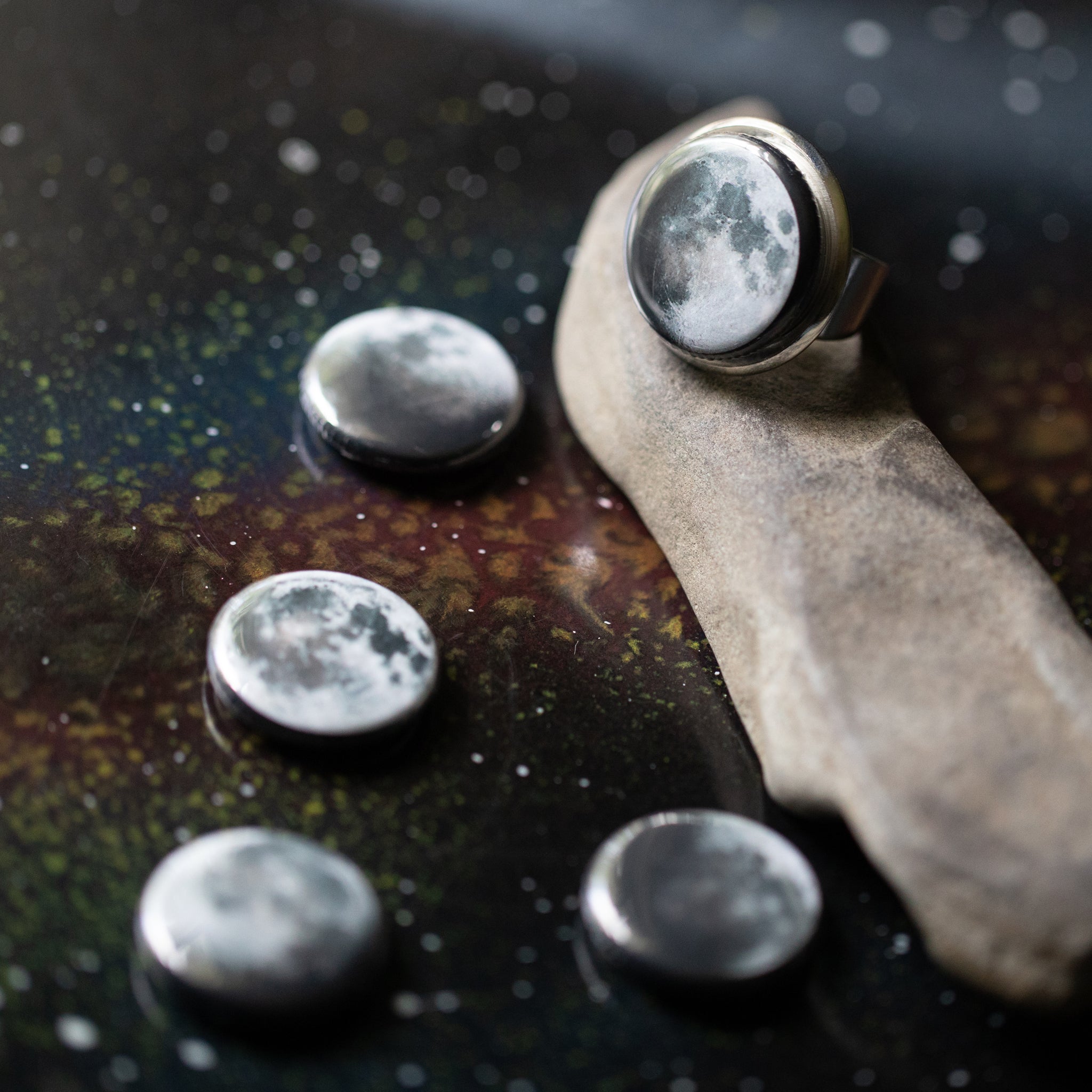 Interchangeable Moon Phase Ring | Ring | Wiccan Center