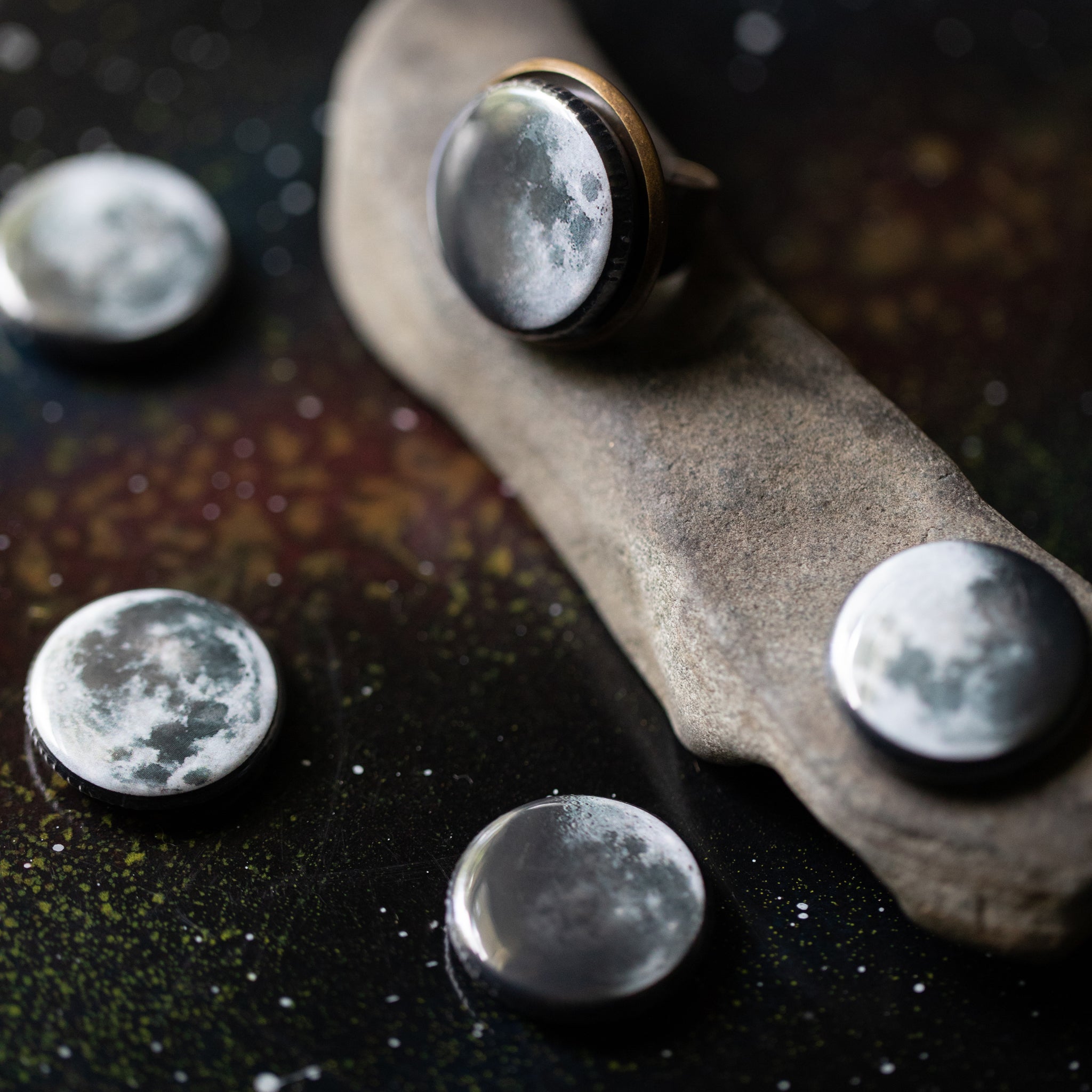 Interchangeable Moon Phase Ring | Ring | Wiccan Center