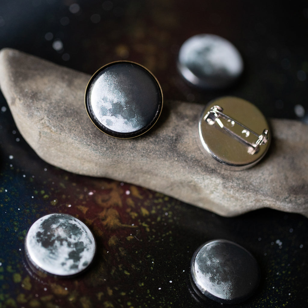Interchangeable Moon Phase Lapel Pin | Boutonniere / Pin | Wiccan Center