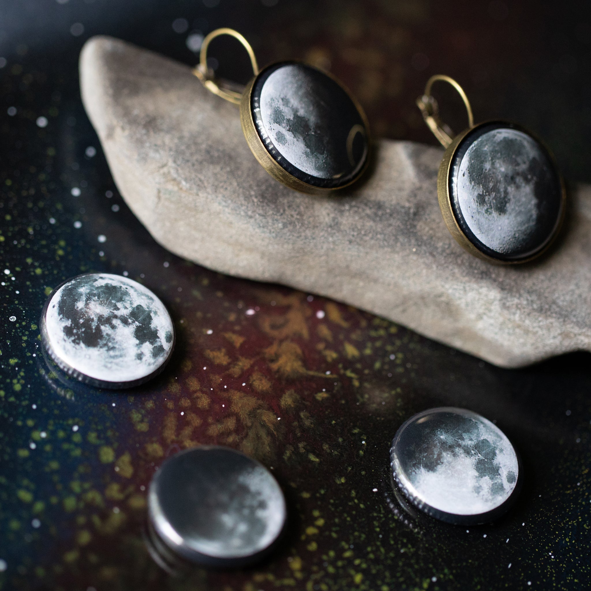 Interchangeable Moon Phase Earrings | Earrings | Wiccan Center