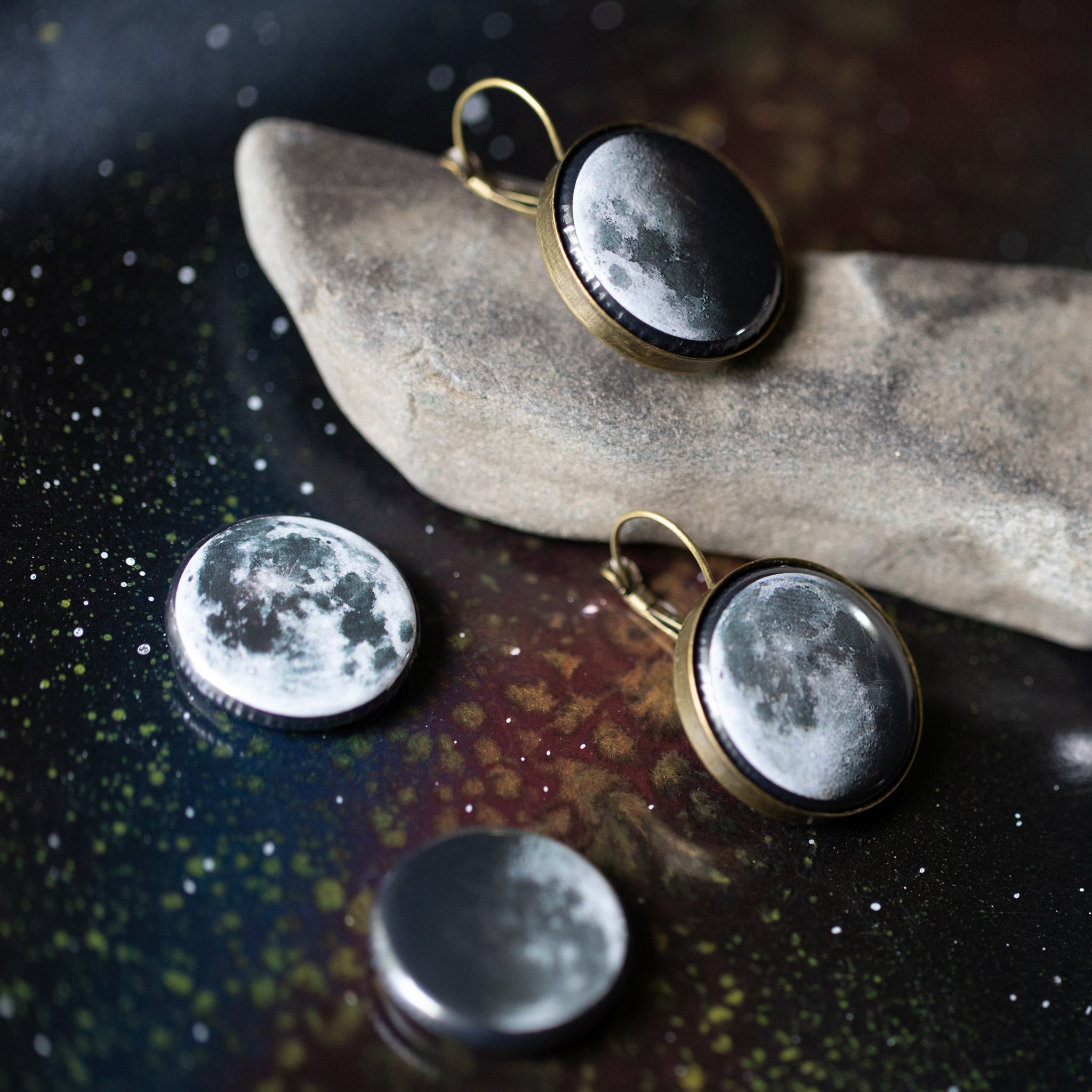 Interchangeable Moon Phase Earrings | Earrings | Wiccan Center