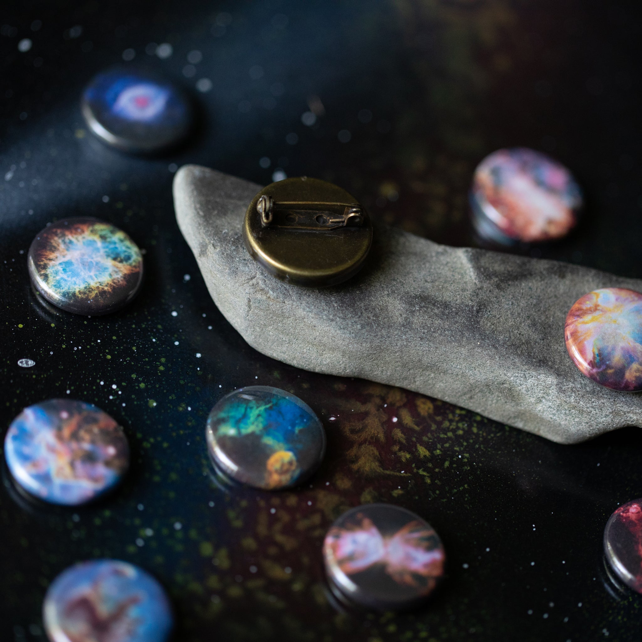 Interchangeable Nebula Lapel Pin | Boutonniere / Pin | Wiccan Center