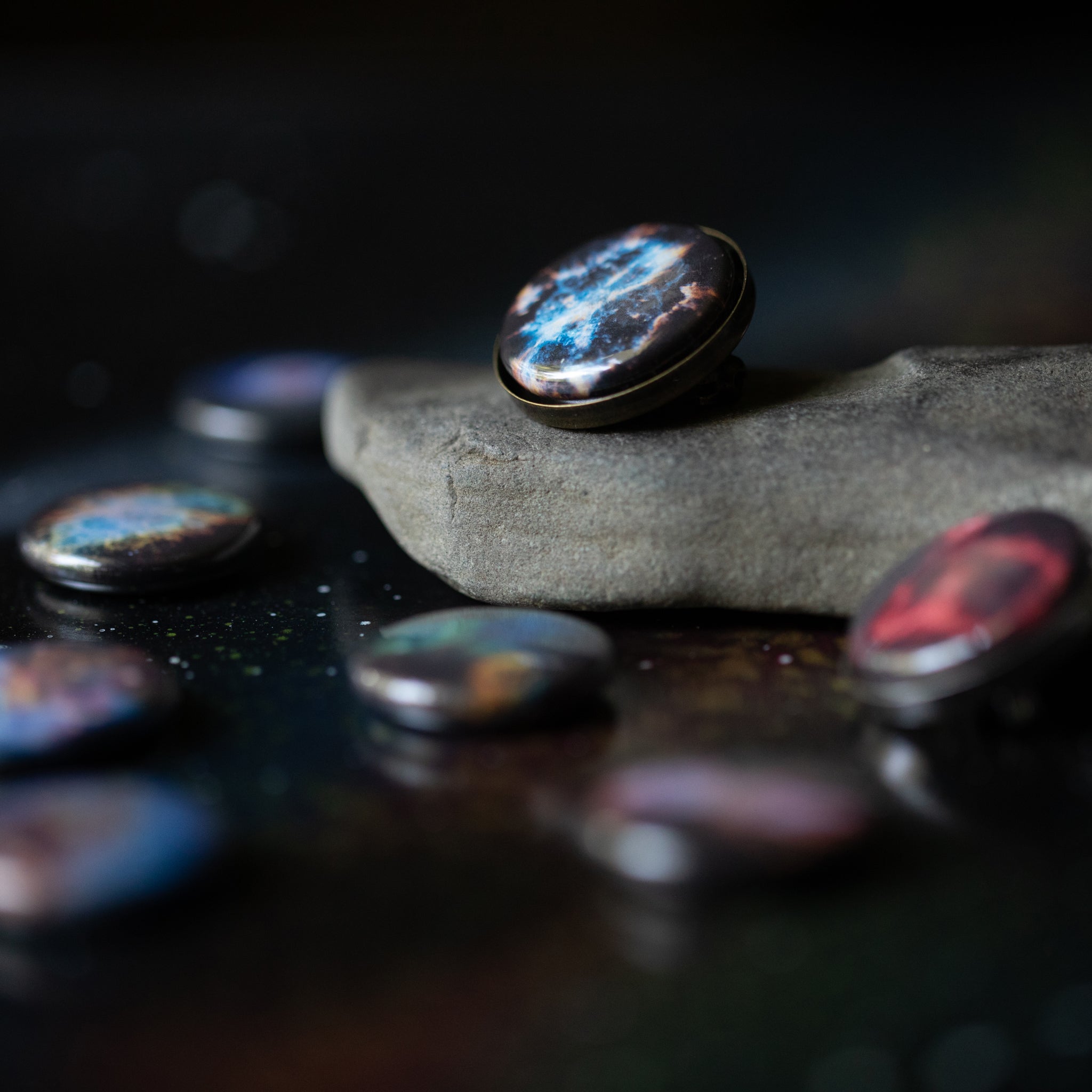 Interchangeable Nebula Lapel Pin | Boutonniere / Pin | Wiccan Center