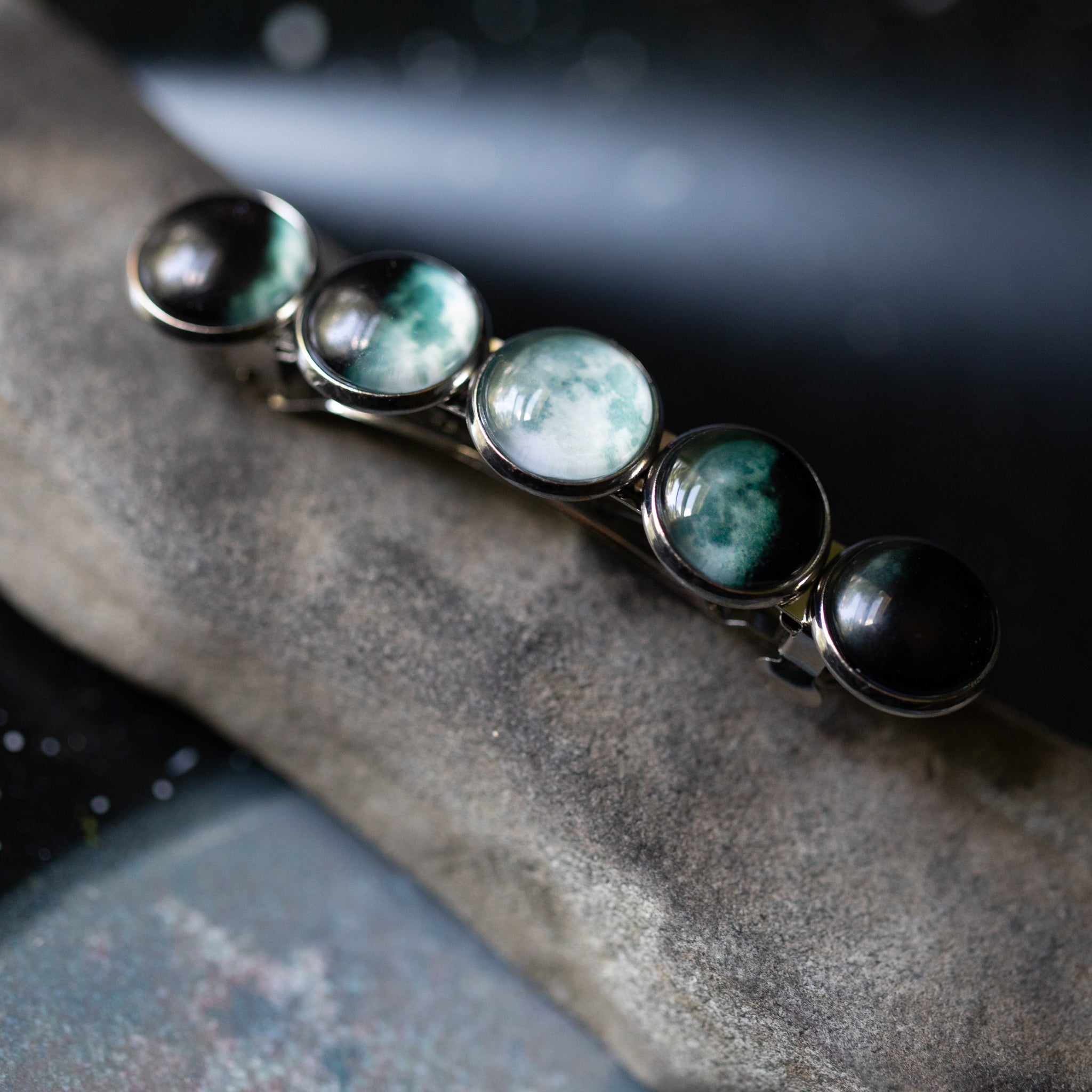 Moon Phase Hair Clip Barrette | Hair Accessories | Wiccan Center