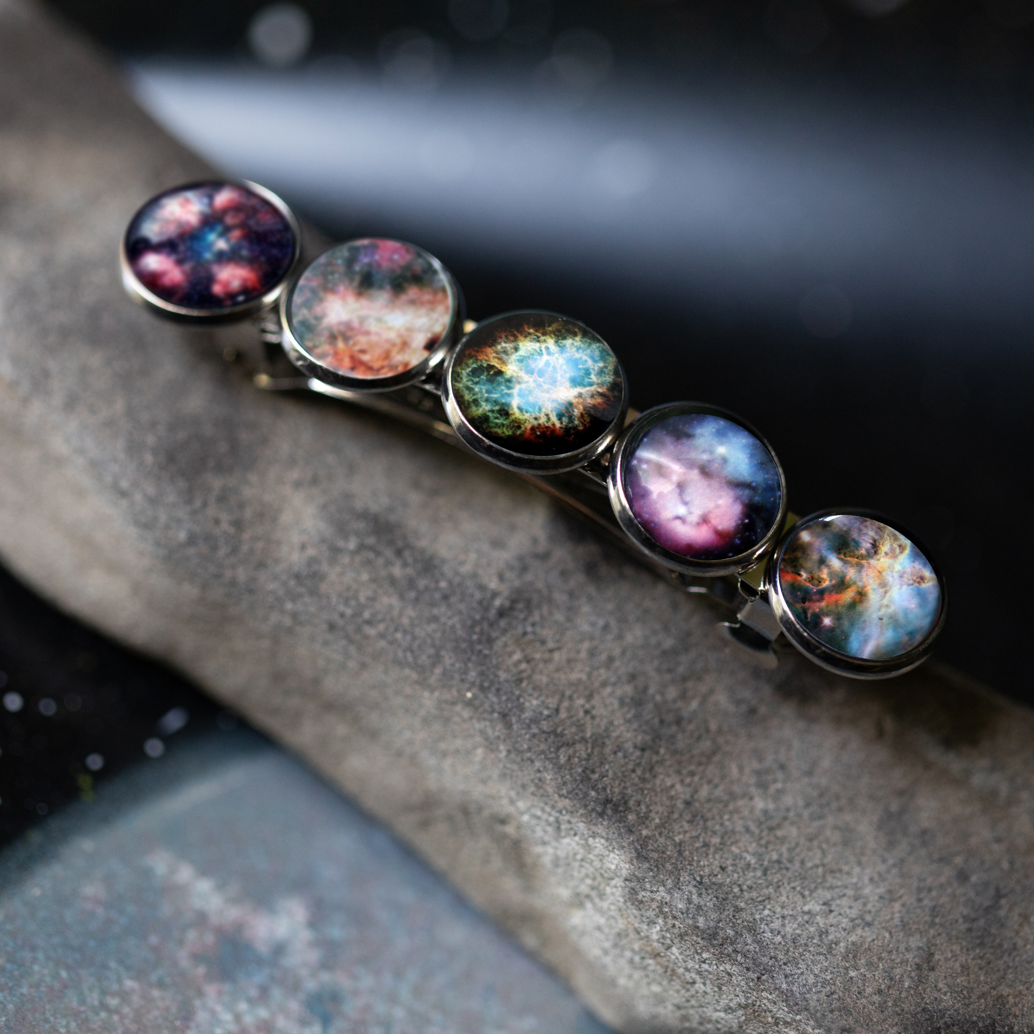 Nebula Rainbow Hair Clip Barrette | Hair Accessories | Wiccan Center