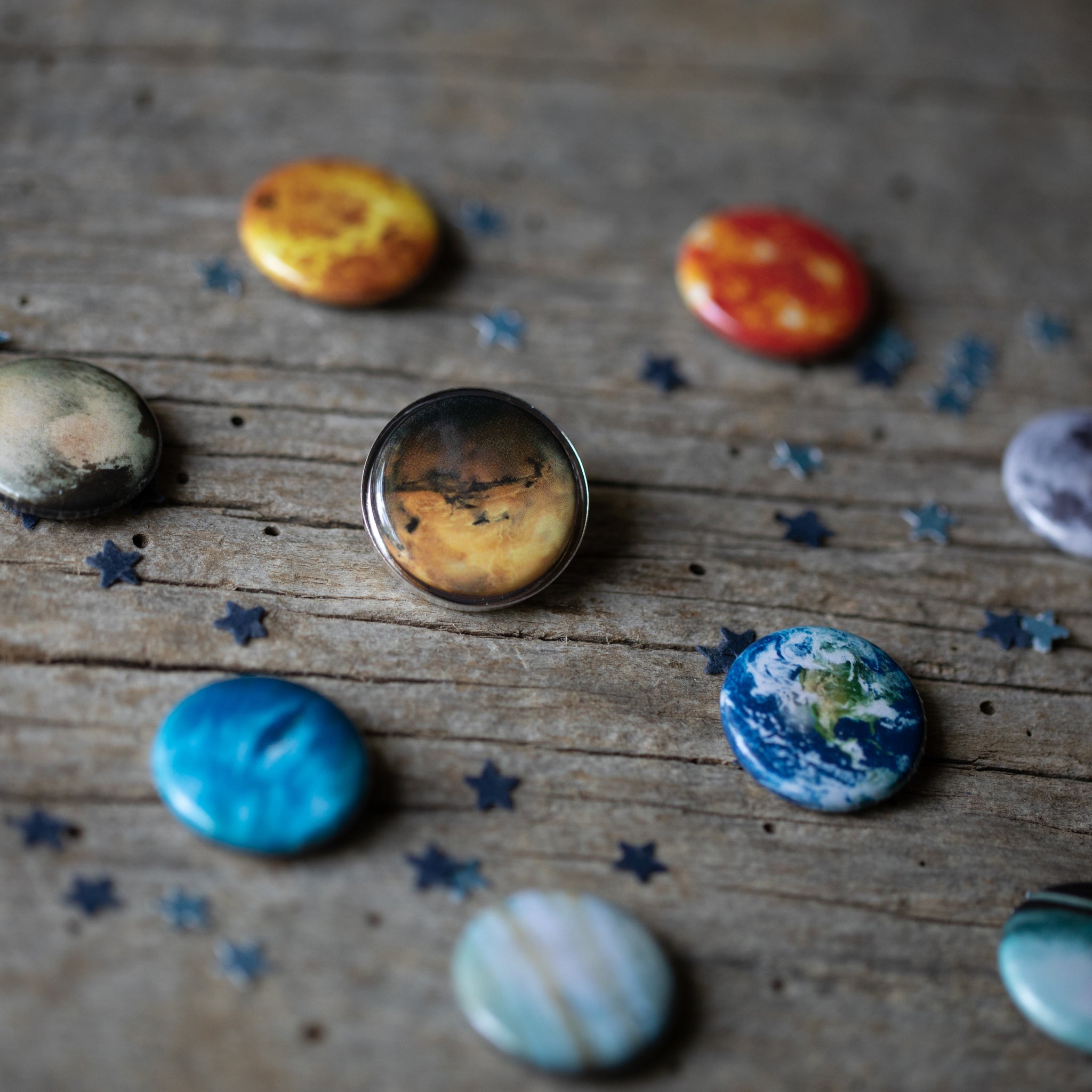 Interchangeable Solar System Lapel Pin | Boutonniere / Pin | Wiccan Center