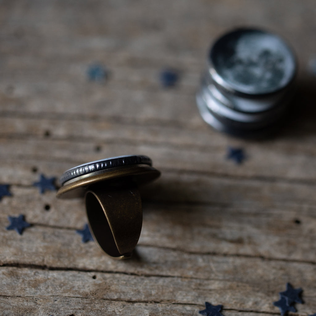 Interchangeable Moon Phase Ring | Ring | Wiccan Center