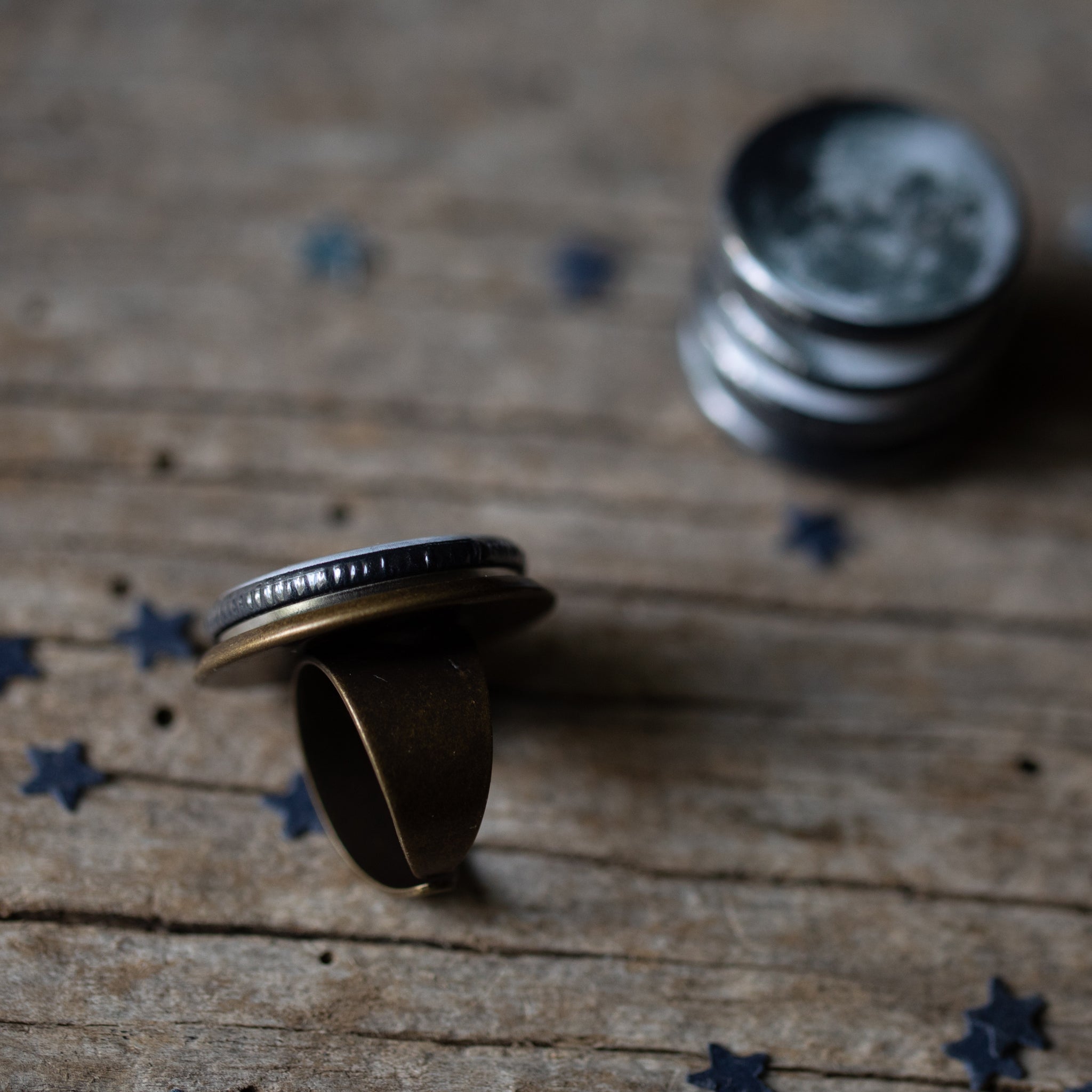 Interchangeable Moon Phase Ring | Ring | Wiccan Center
