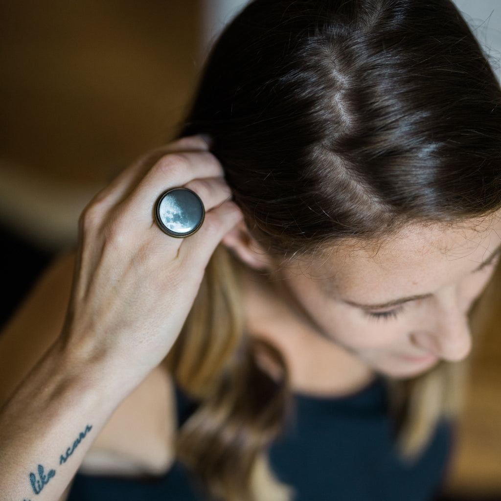 Interchangeable Moon Phase Ring | Ring | Wiccan Center