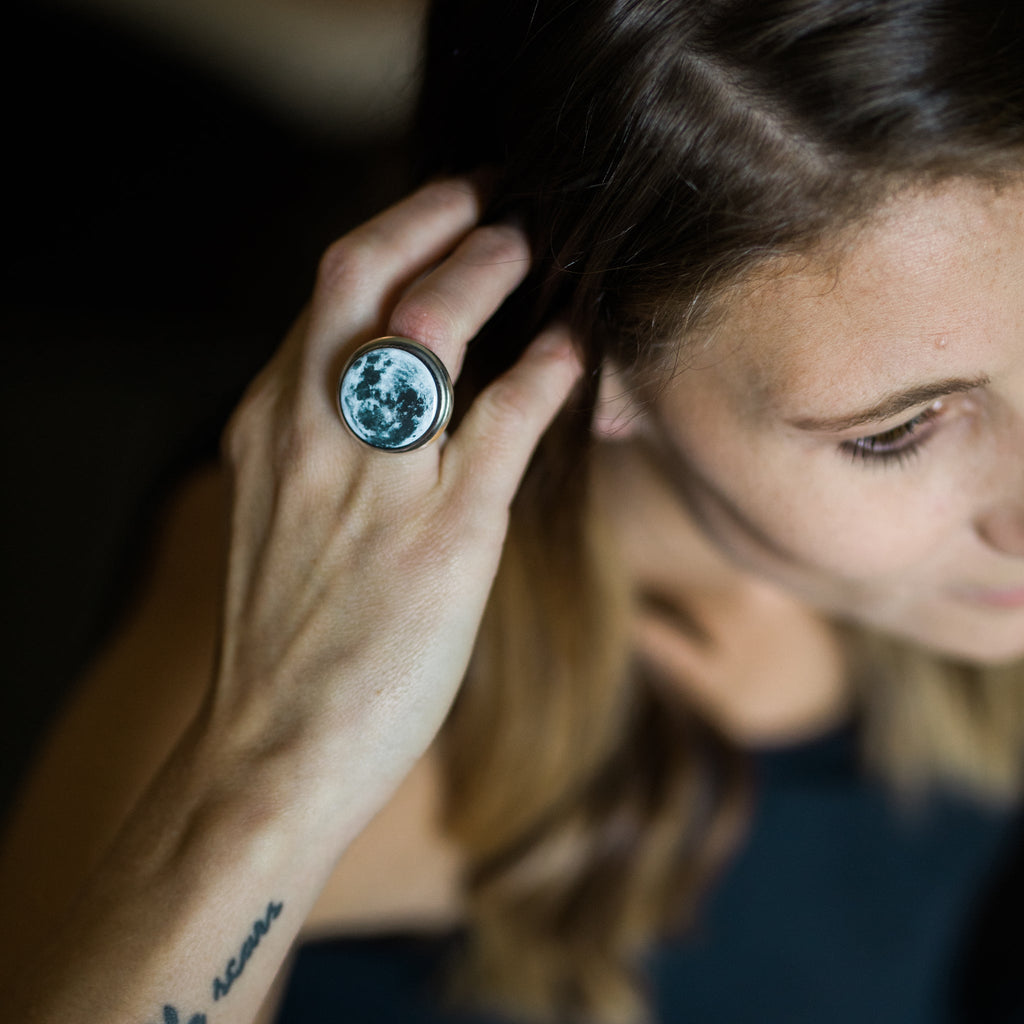 Interchangeable Moon Phase Ring | Ring | Wiccan Center